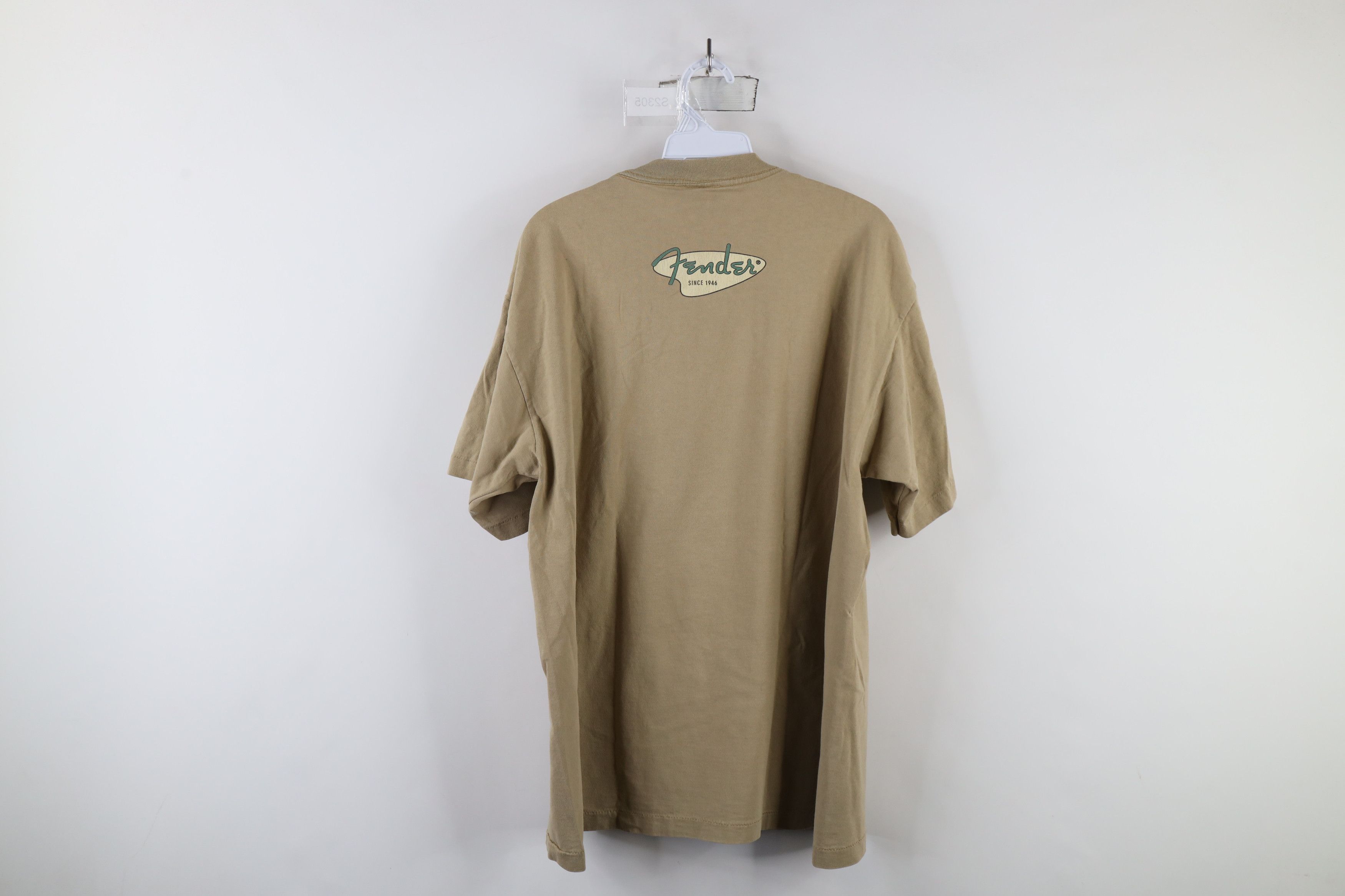 Fender × Vintage Vintage 90s Fender Guitars Stratocaster T-Shirt Beige USA Size US XL / EU 56 / 4 - 11 Thumbnail