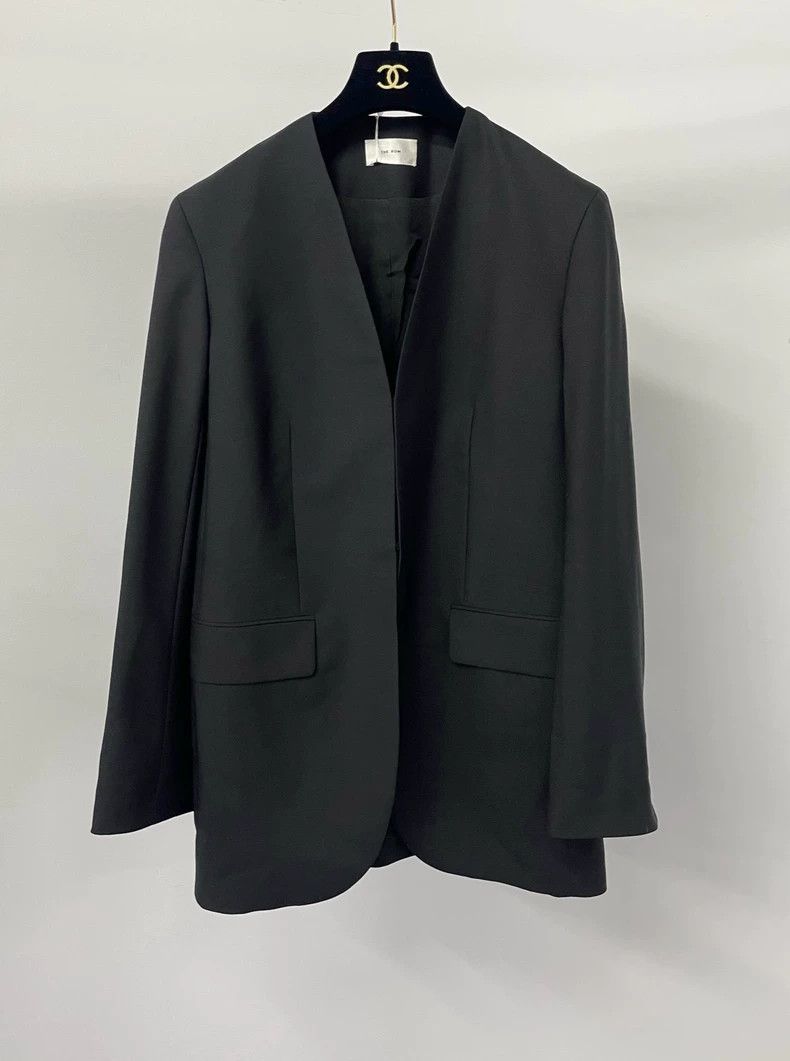 The Row The Row Black V-Neck Blazer Size US M / EU 48-50 / 2 - 1 Thumbnail