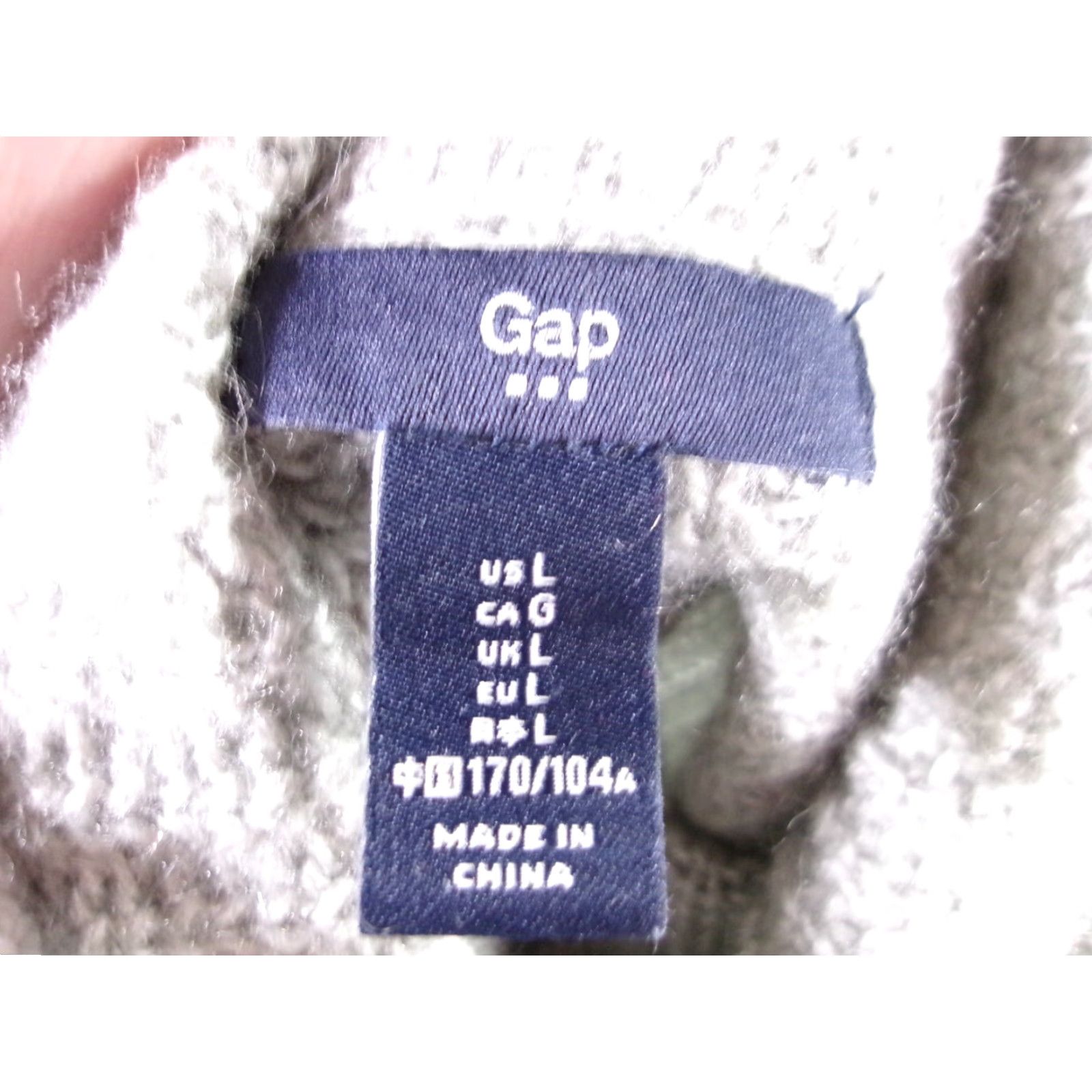 Gap VINTAGE Gap Sweater Women Large Gray Knit Cowl Neck Cozy Pullover 90s Classic Preppy Size L / US 10 / IT 46 - 6 Thumbnail