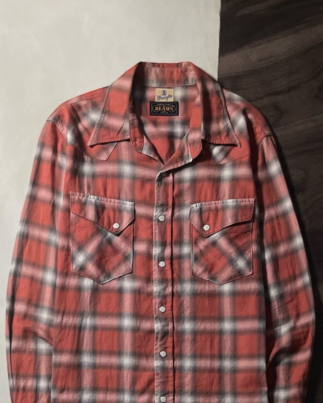 Wrangler Flannel Shirt Western Double Pocket WRANGLER x BEAMS JAPAN Size US M / EU 48-50 / 2 - 2 Thumbnail