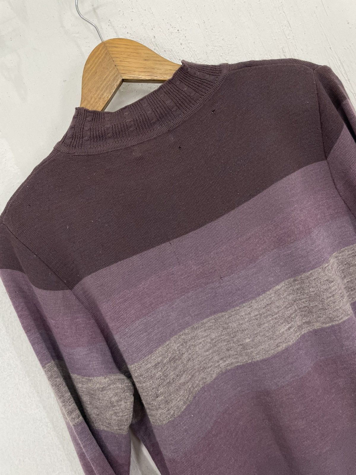Designer Maream Purple Tone Knitted Sweatshirt Flora Flower Monnet Size US M / EU 48-50 / 2 - 7 Thumbnail
