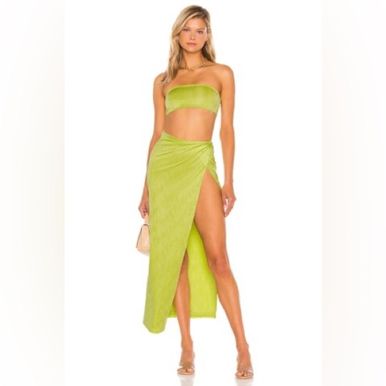 superdown Superdown Karolyna Maxi Green Skirt XS Size 25" / US 0 / IT 36 - 1 Thumbnail