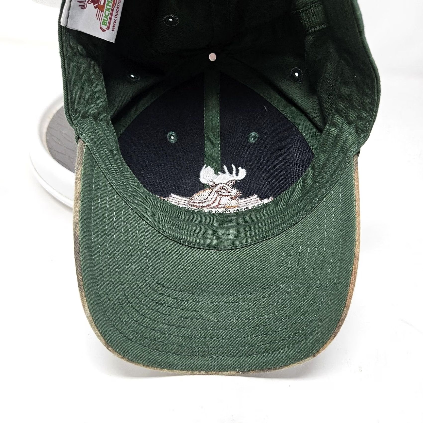 Vintage Buckmasters Hat Cap Strap Back Green Camo Embroidered Deer Hunting Outdoors Mens Cap One Size Adjustable Camouflage Hunting Outdoor Buckmasters Mens Size ONE SIZE - 6 Thumbnail