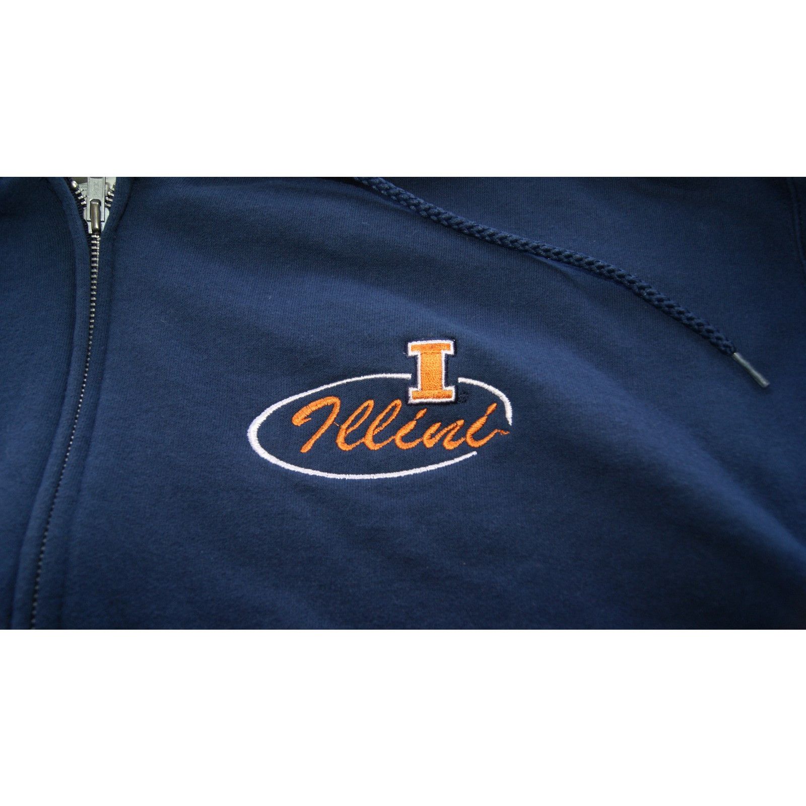 Vintage VTG Y2K ILLINOIS ILLINI XL Zip Hoodie Sweatshirt Embroider Size US XL / EU 56 / 4 - 3 Thumbnail