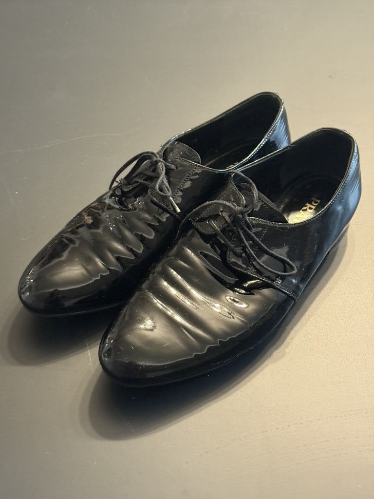 Prada Prada Vintage Patent Leather Derbies Size US 8 / IT 38 - 3 Thumbnail