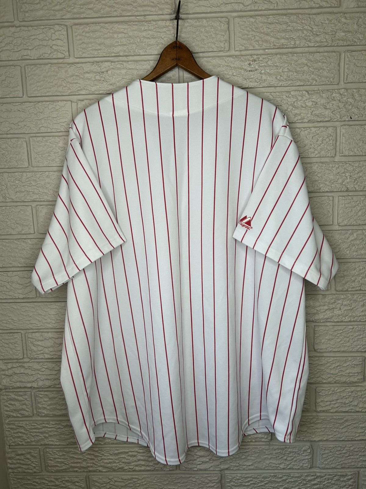 Majestic Vintage Majestic Philadelphia Phillies Pinstripe Jersey Rare Size US XL / EU 56 / 4 - 8 Thumbnail