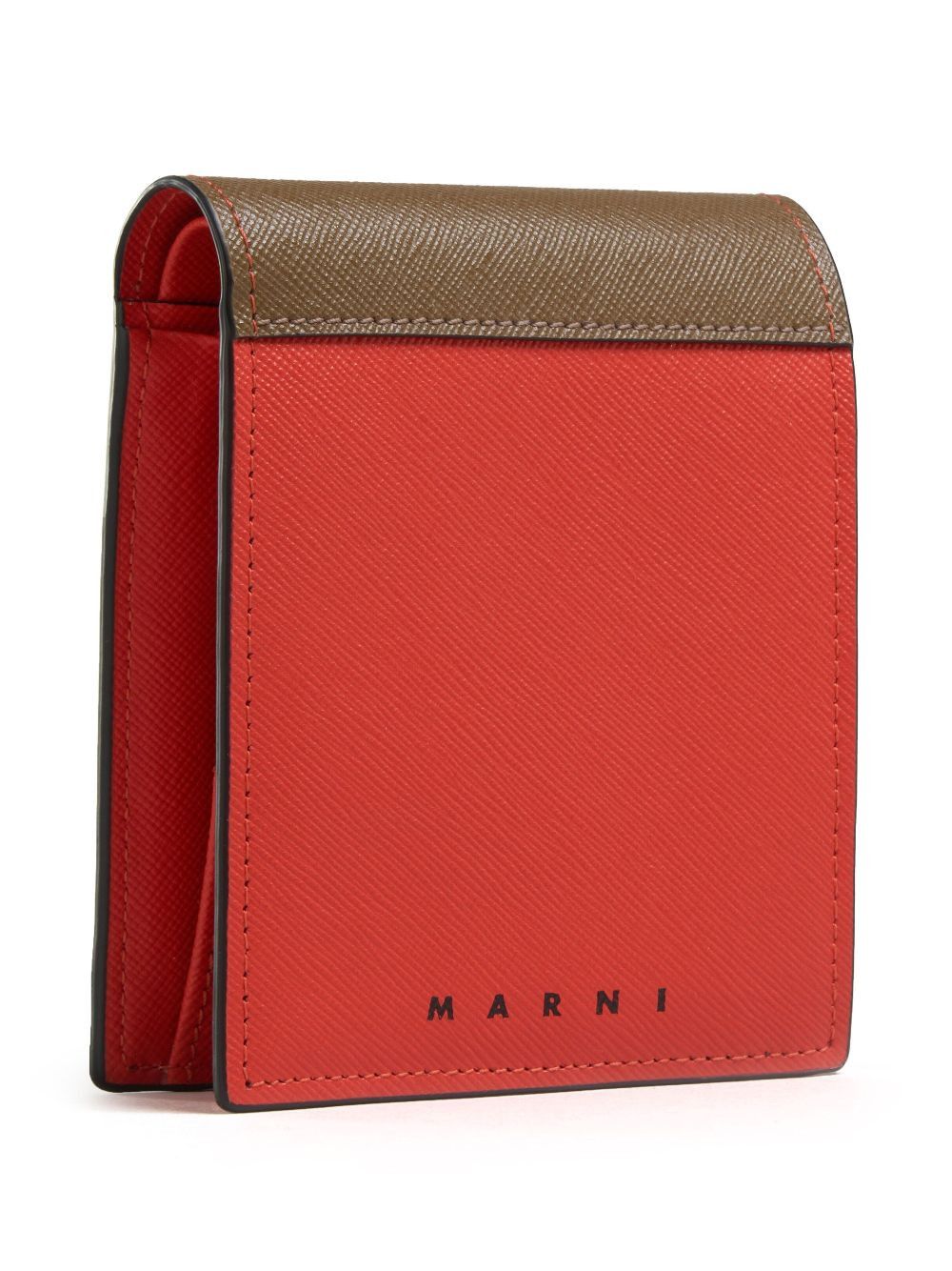 Marni o1w1db10125 Size:OS/ Block Bi-Fold Leather Wallet in Brown Size ONE SIZE - 3 Thumbnail