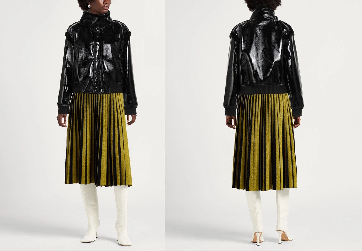 Other Jijil Faux Leather Bomber Jacket in Black Size M / US 6-8 / IT 42-44 - 3 Thumbnail
