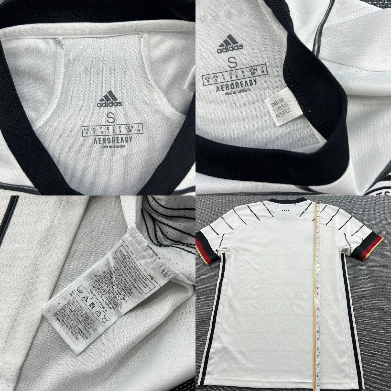 Adidas adidas Germany 2019 2020 Home Football Jersey Shirt Adults Mens Small Short Sleeve Multicolor Polyester Blended Fabric Quick Dry Sport Jersey Size US S / EU 44-46 / 1 - 8 Thumbnail