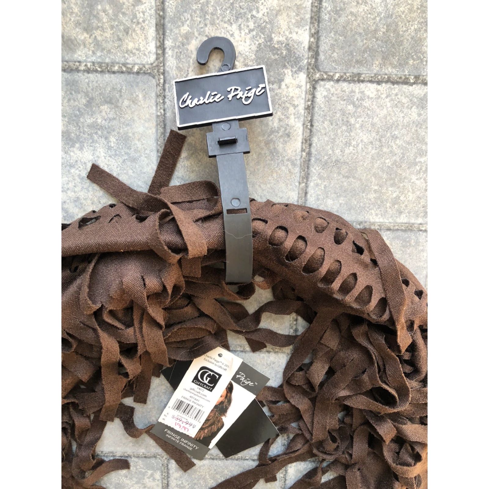 Paige NWT Charlie Paige Giftcraft Fringe Infinity Scarf Brown Polyester Women Size ONE SIZE - 3 Thumbnail