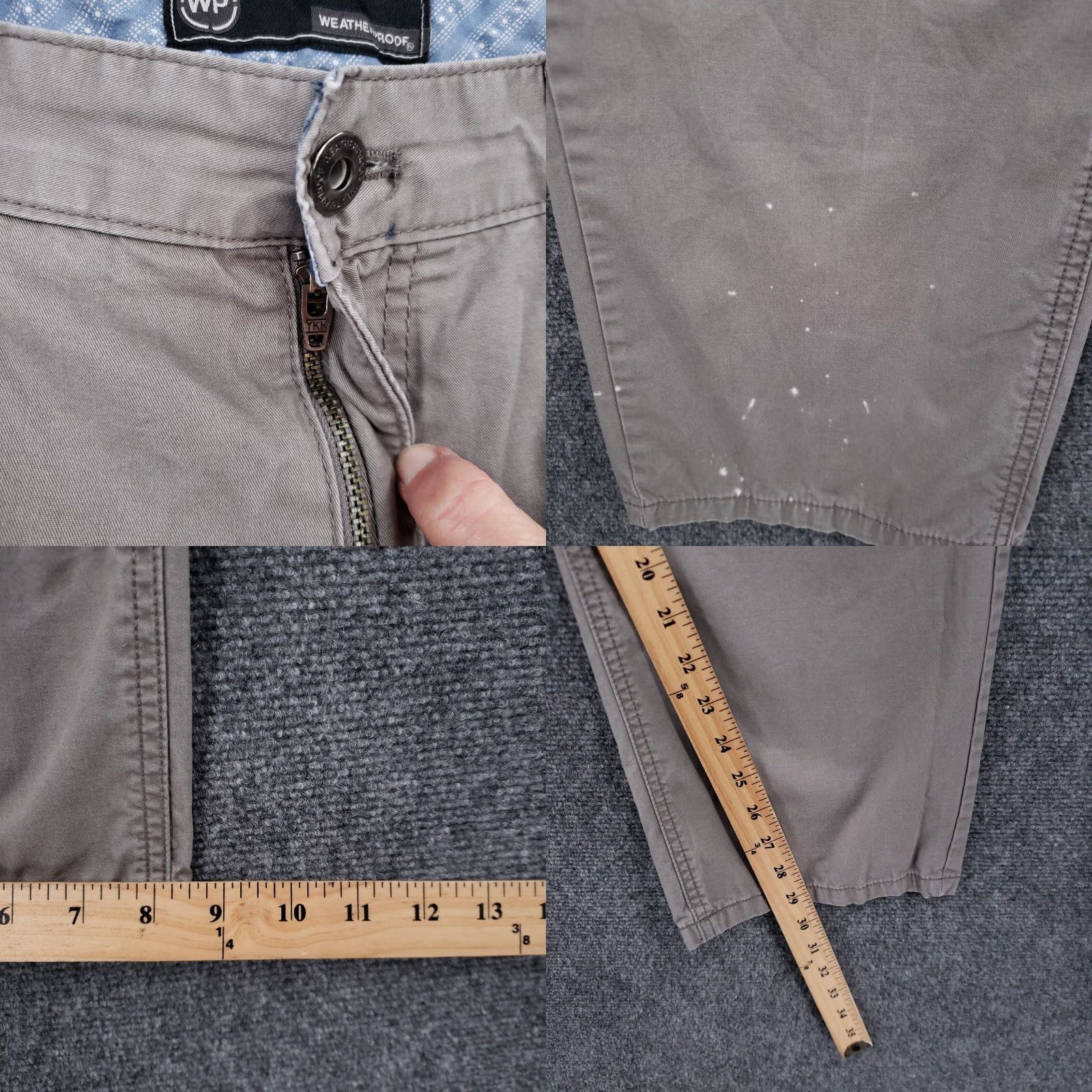 Weatherproof Weatherproof Mens Pants 40x30 Gray Chino Flat Front Straight Classic Vintage? No Size US 40 / EU 56 - 8 Thumbnail