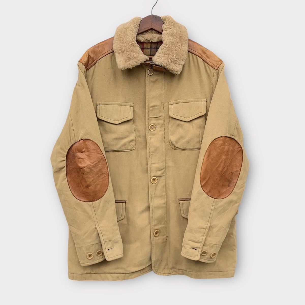 Gimo's VINTAGE GIMOS MENSWEAR CANVAS CHORE JACKET + PELLE LEATHER Size US M / EU 48-50 / 2 - 1 Thumbnail