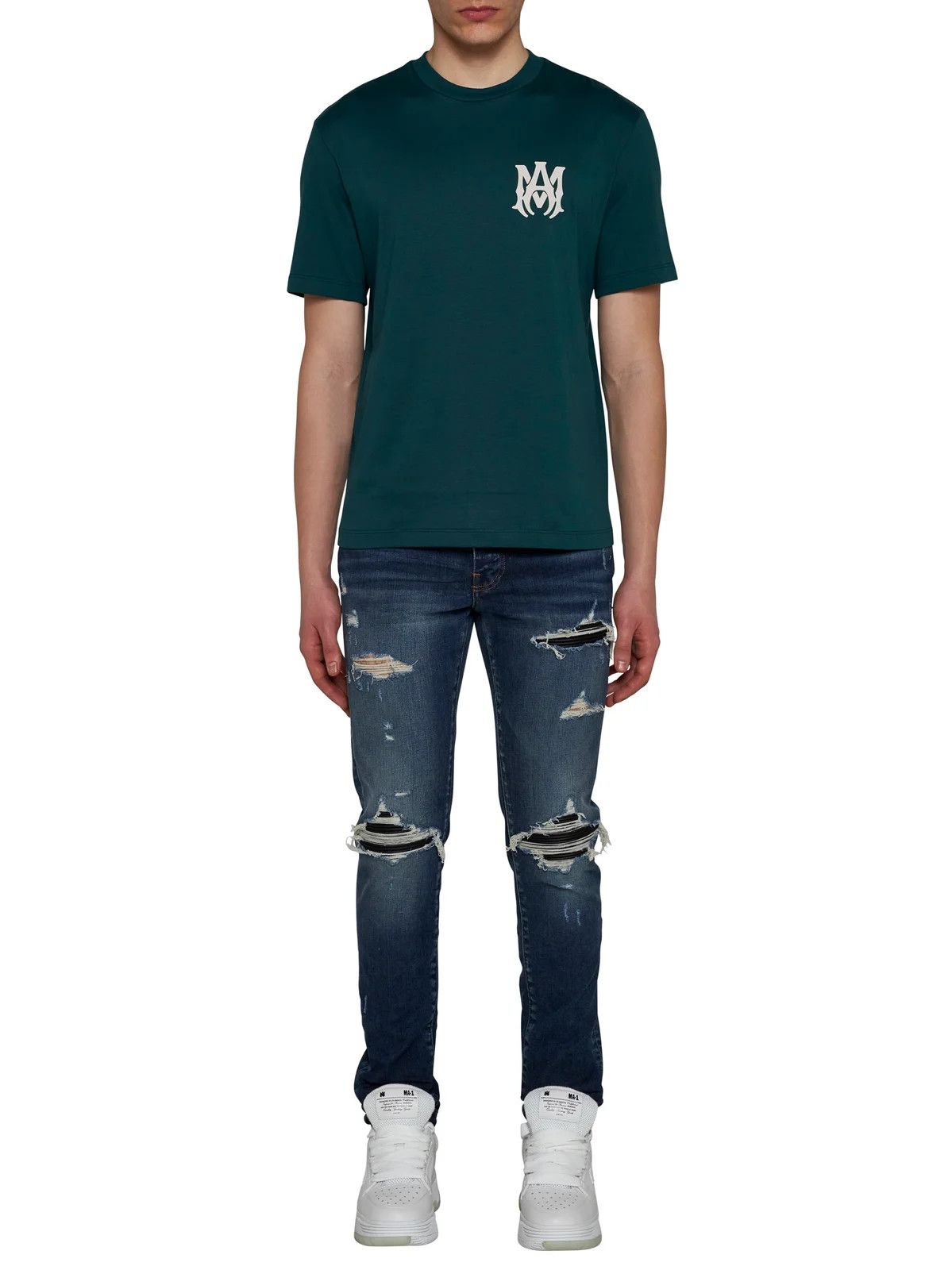 Amiri o1w1db10125 MA Logo T-Shirt in Forest Green Size US L / EU 52-54 / 3 - 4 Thumbnail