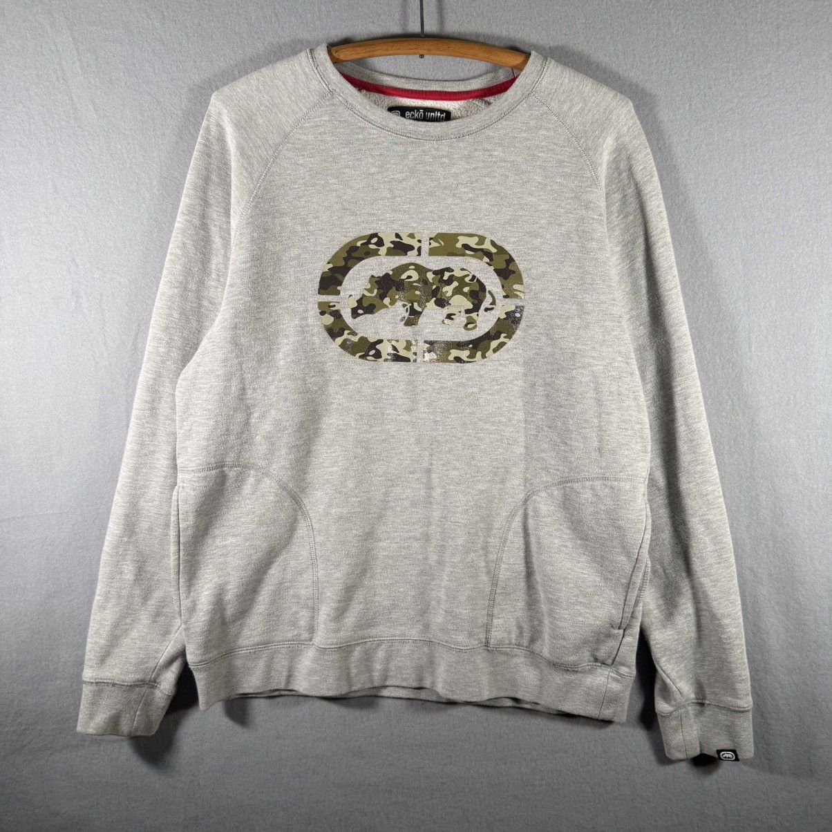 Ecko Unltd. Y2K Ecko Unltd. Camo Logo Sweatshirt Gray Size US M / EU 48-50 / 2 - 1 Thumbnail
