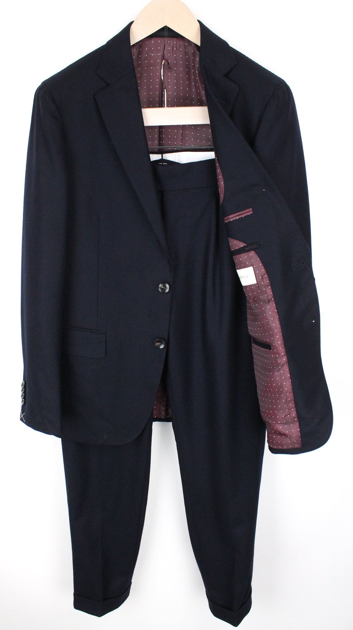 image of Suitsupply Sienna Uk38R Navy Blue Wool Suit 68733, Men's