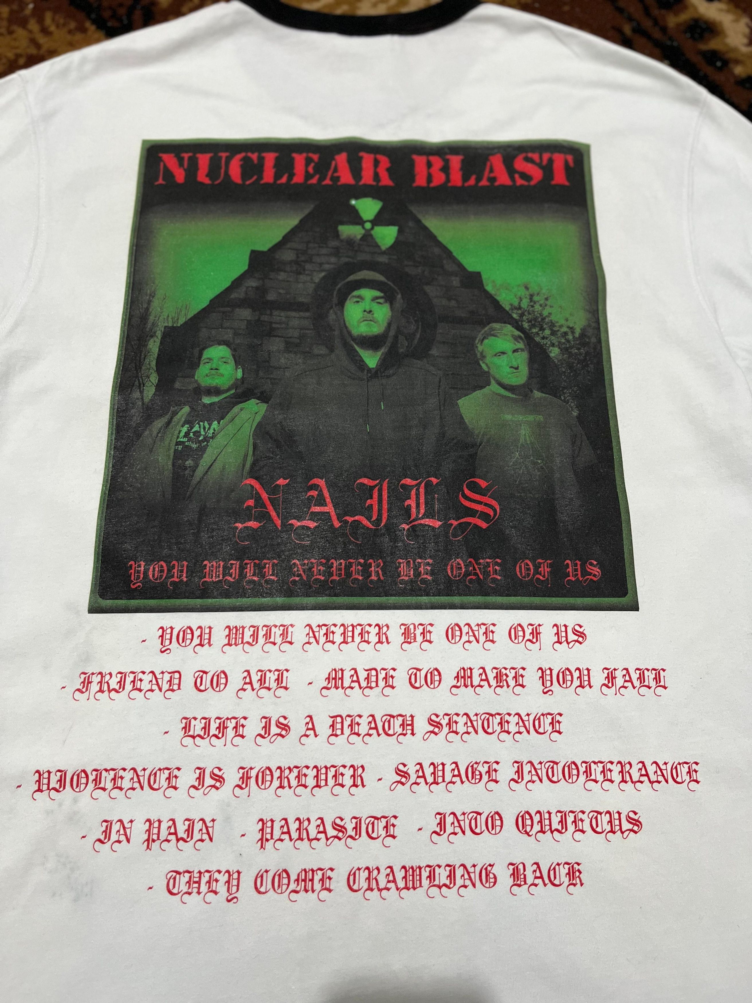 Band Tees Nails Tyranny Hardcore Ringer tee Size US L / EU 52-54 / 3 - 4 Thumbnail