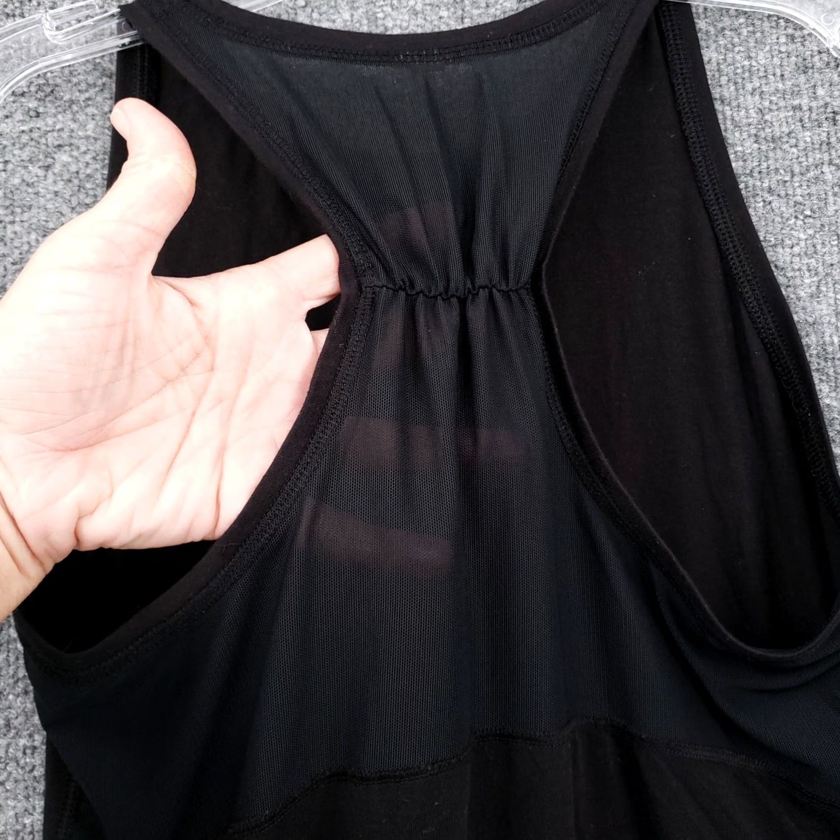 Champion C9 By Champion Tank Womens S Small Black Round Neck Sleeveless Ruched Racerback Size S / US 4 / IT 40 - 6 Thumbnail