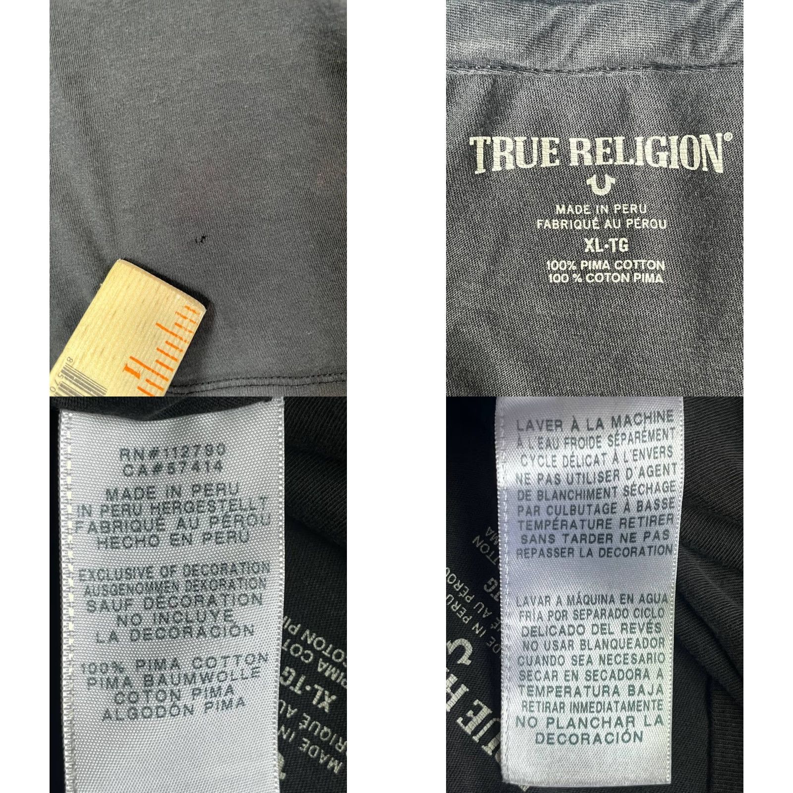 True Religion VINTAGE True Religion Shirt Mens XL Black Short Sleeve Crew Neck Faded Logo Cotton Regular T-Shirt Casual Size US XL / EU 56 / 4 - 8 Thumbnail