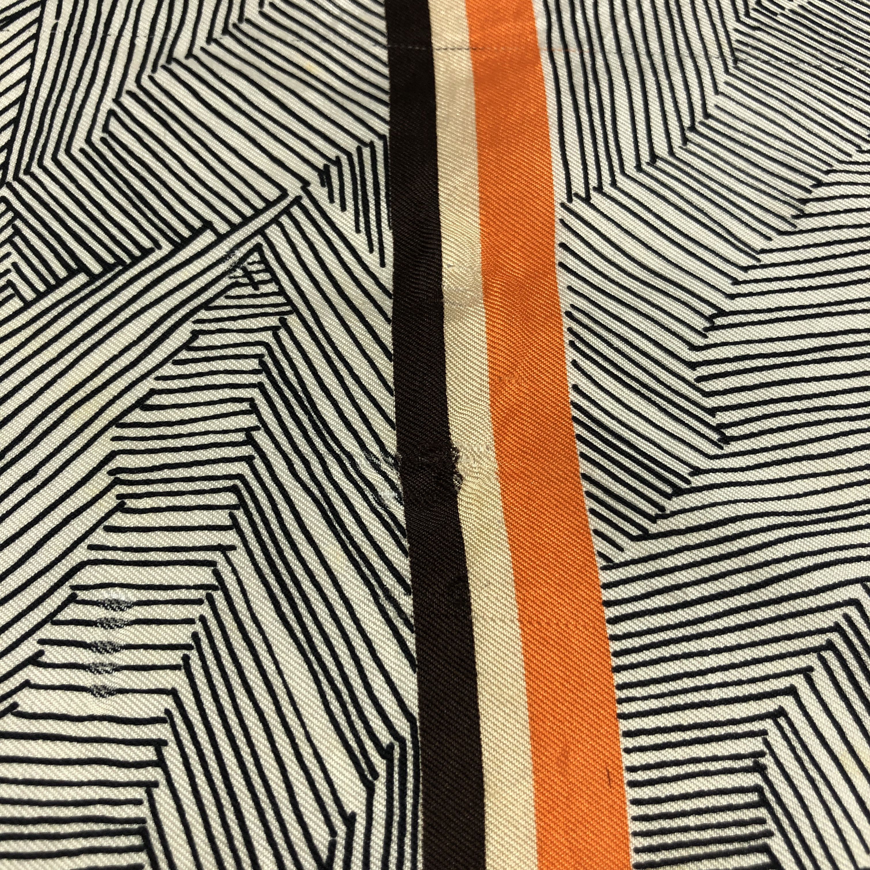 Vintage Vintage Roland Munnier Abstract Silk Scarf M344 Size ONE SIZE - 8 Thumbnail