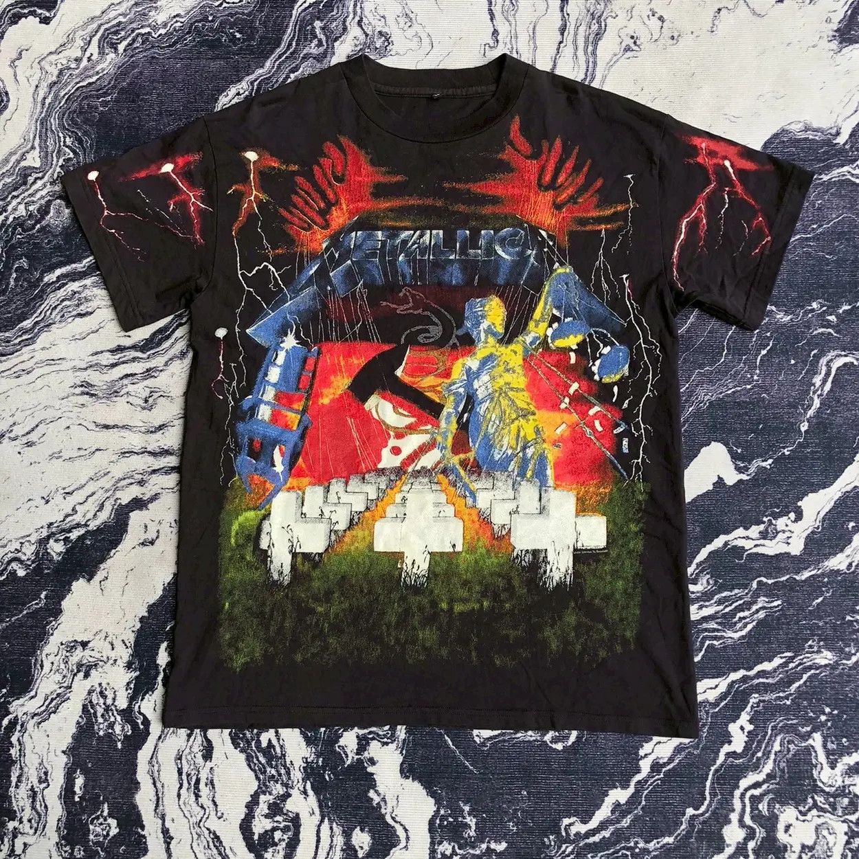 R13 R13 x Metallica 2017 "Master of Puppets" All Over Print Tee Size US S / EU 44-46 / 1 - 1 Thumbnail