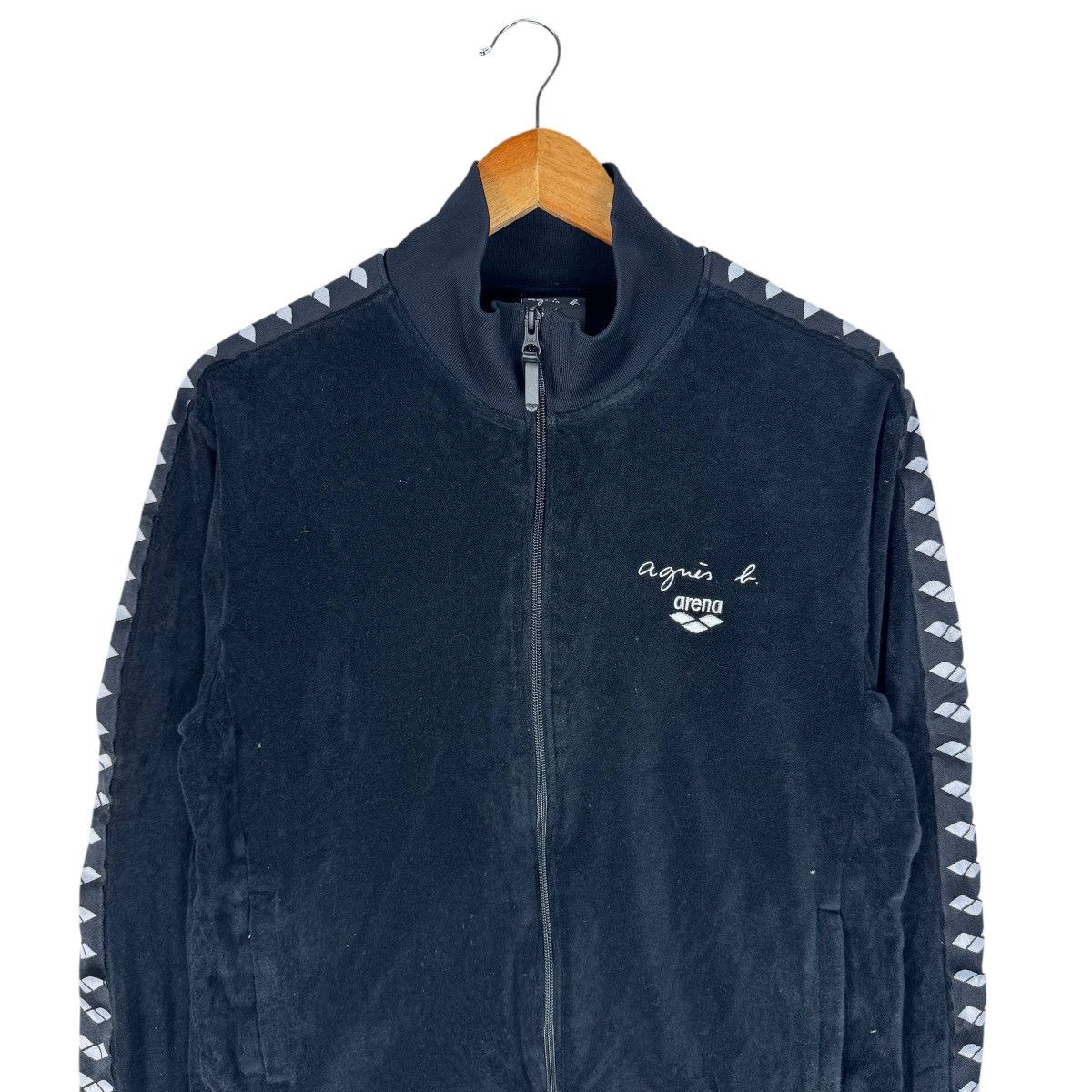 agnes b. ☀️AGNES B X ARENA VELVET ZIPPER JACKET Size US M / EU 48-50 / 2 - 3 Thumbnail