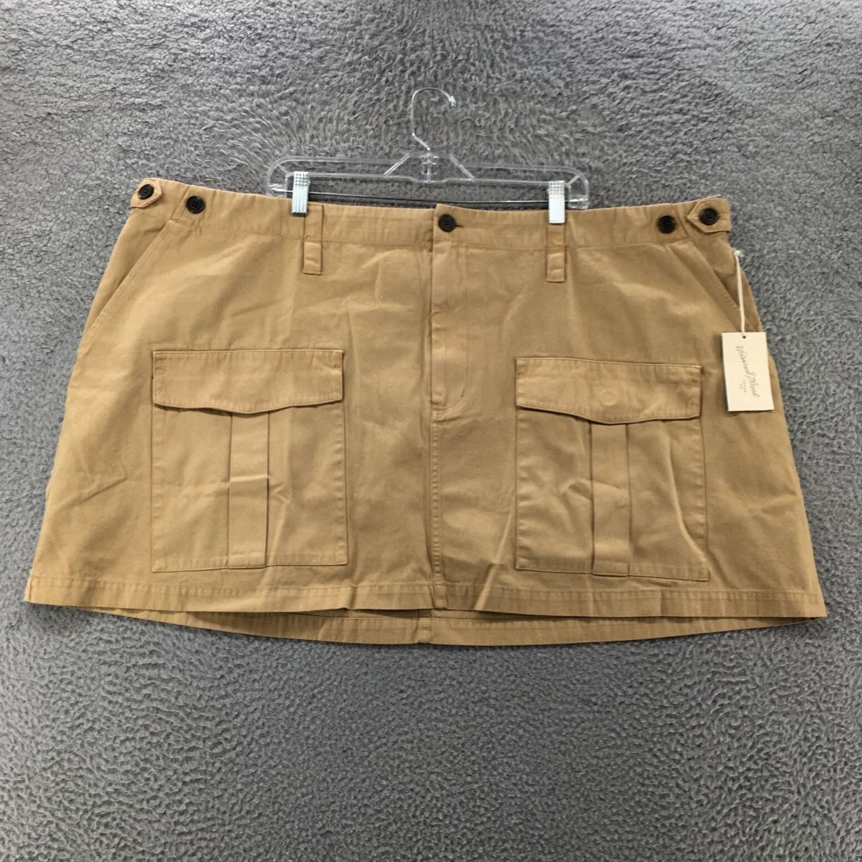 Vintage Universal Thread A-Line Mini Skirt Womens 26 Beige Pocket Zip NEW Size 26" / US 2 / IT 38 - 2 Thumbnail
