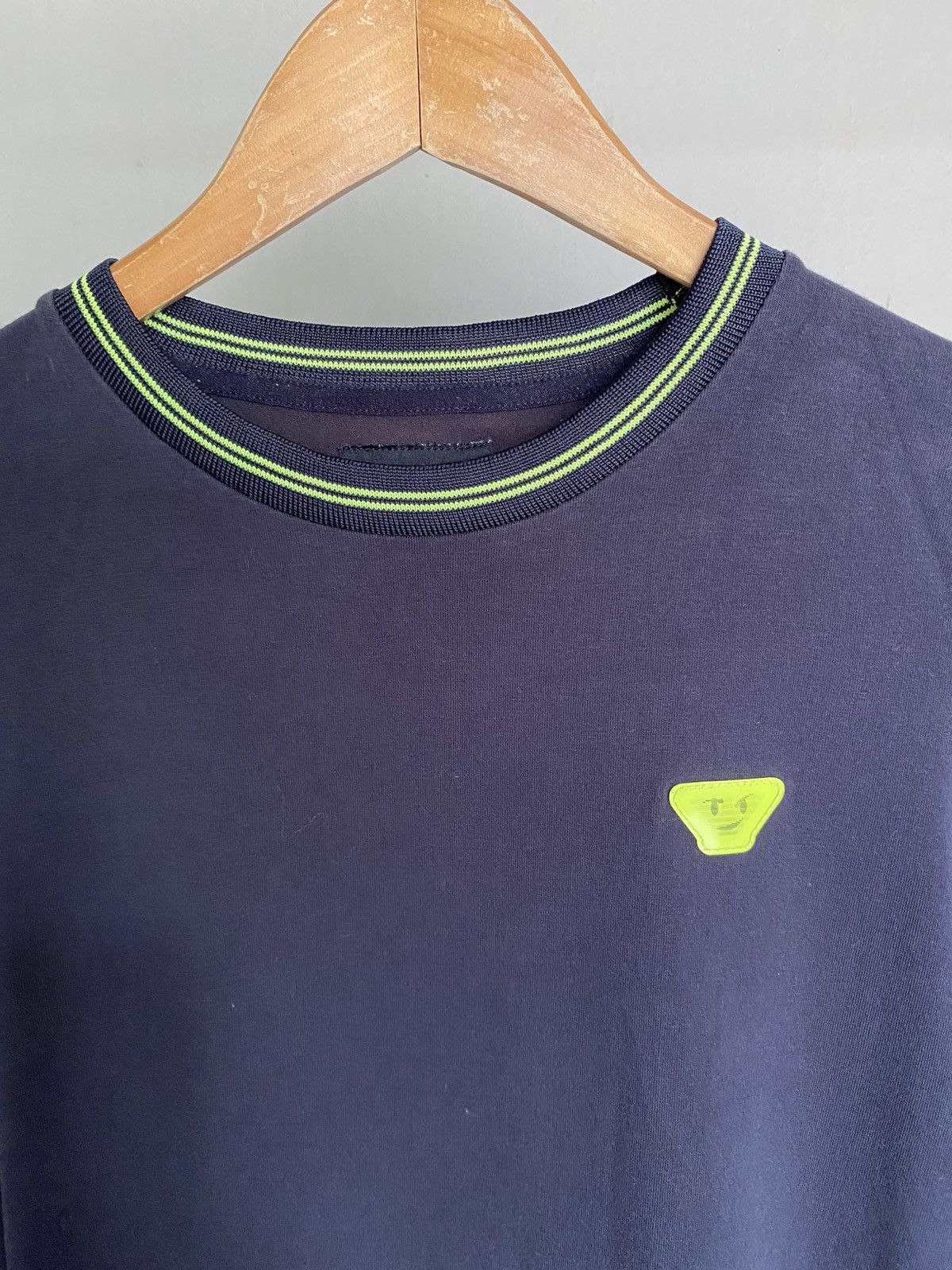 Emporio Armani Emporio Armani White T-Shirt with Green Trim Size US S / EU 44-46 / 1 - 5 Thumbnail