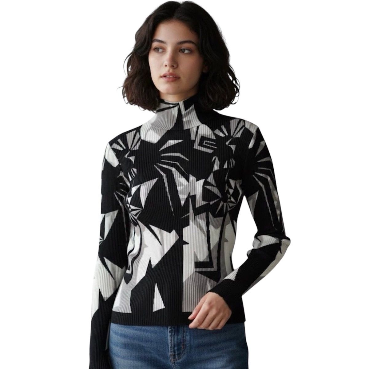 Issey Miyake Me Issey Miyake Pleated Geometiric Turtleneck Size M / US 6-8 / IT 42-44 - 1 Thumbnail