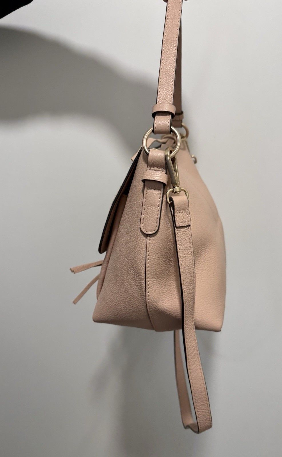 See by Chloe DDP See By Chloe Joan Leather crossbody suede bag peach Size ONE SIZE - 6 Thumbnail