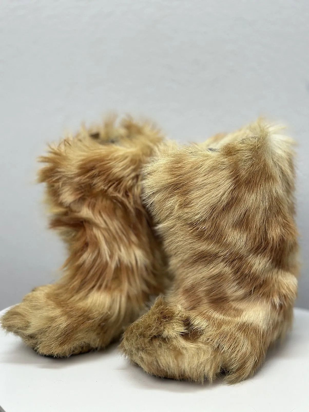 Saba RARE OPIUM LEATHER PLATFORM PUNK Rick Owens FLAME BOOTS Fur Size US 8 / IT 38 - 6 Thumbnail