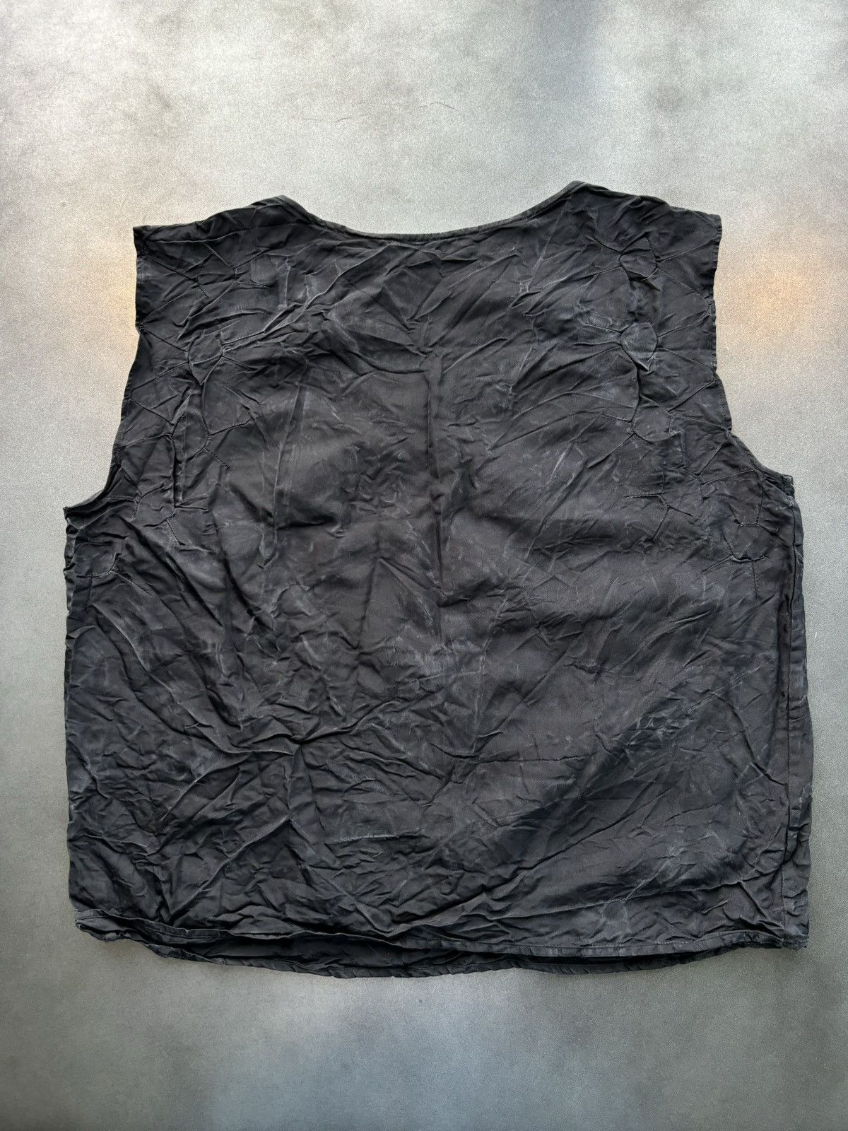 Designer × Jil Sander × Vintage Vintage Jil Sander Tank Top Crinkle Silk Vest Blouse Plisse Size XS / US 0-2 / IT 36-38 - 7 Thumbnail