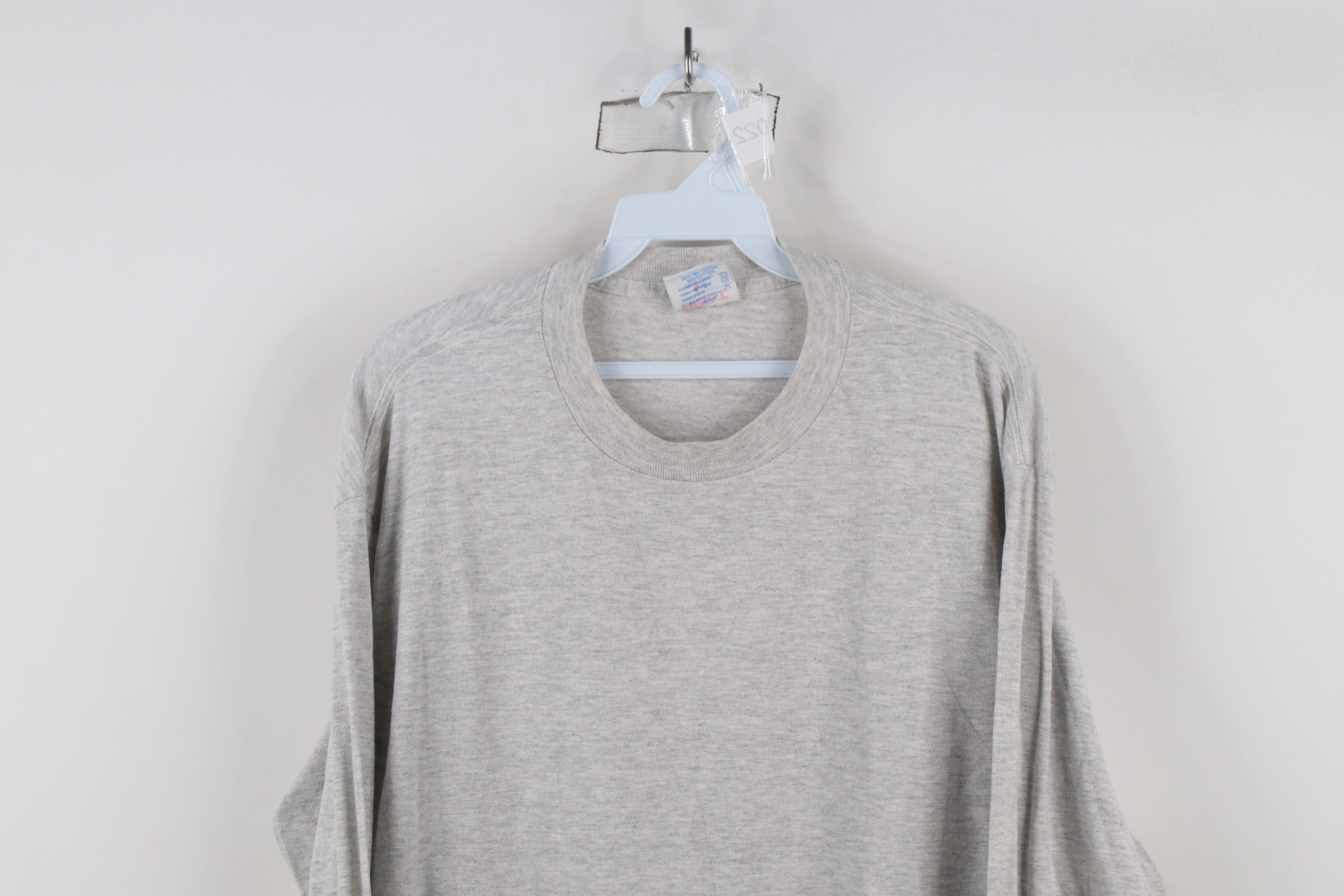 Vintage Vintage 80s 90s Streetwear Thin Long Sleeve T-Shirt Gray USA Size US L / EU 52-54 / 3 - 2 Thumbnail