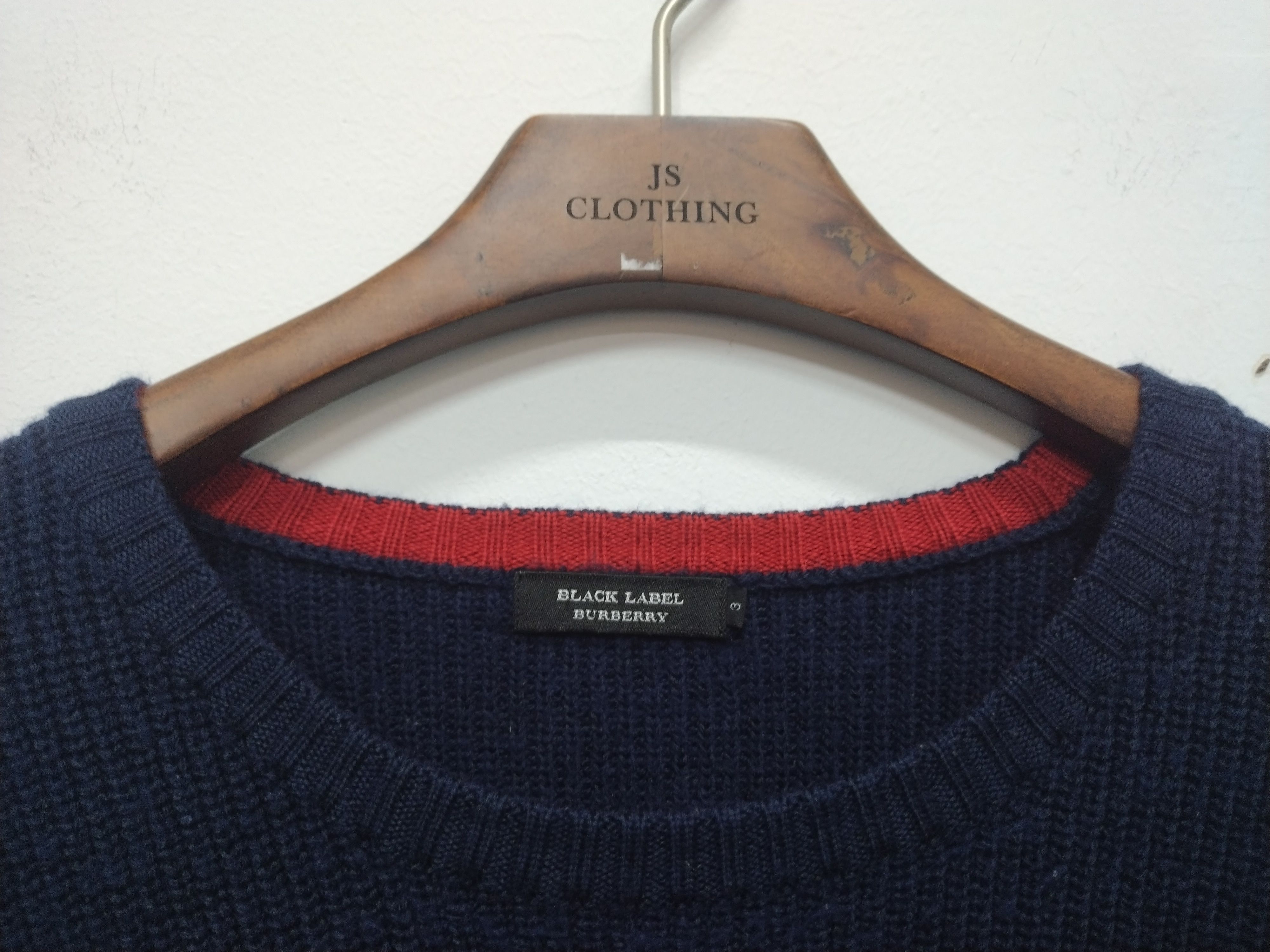 Aran Isles Knitwear × Burberry Vtg Burberry Black Label Knitwear Rare Double Line Size US M / EU 48-50 / 2 - 5 Thumbnail