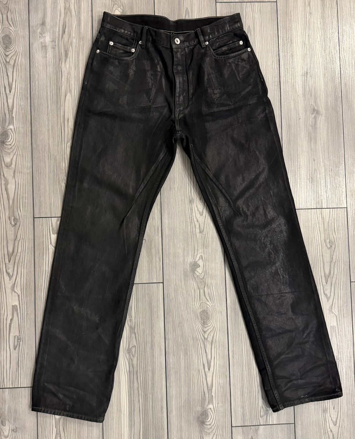 Rick owens waxed denim