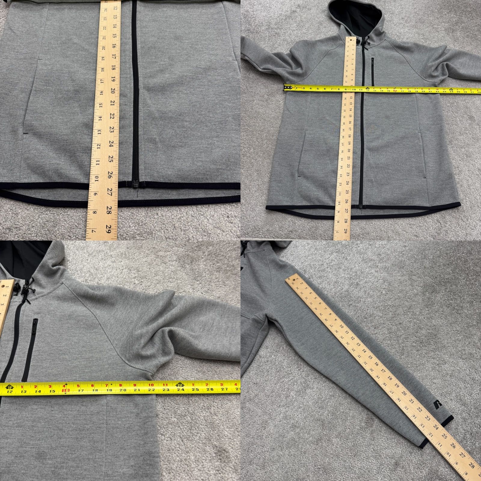 Russell Athletic Russell Athletic Hoodie Mens Medium Gray Full Zip Tech Fleece Jacket All Seasons Breathable Lightweight Size US M / EU 48-50 / 2 - 8 Thumbnail