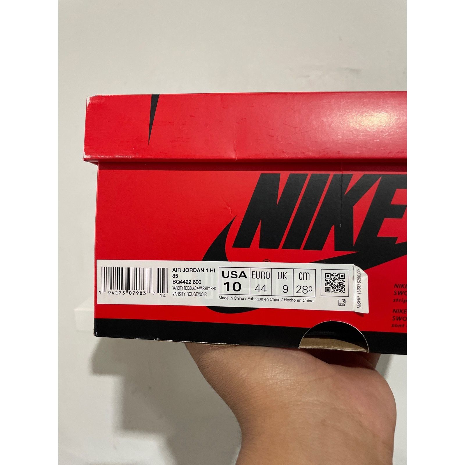 Nike NIKE JORDAN 1 HIGH '85 VARSITY RED SIZE 10 NEW Size US 10 / EU 43 - 6 Thumbnail