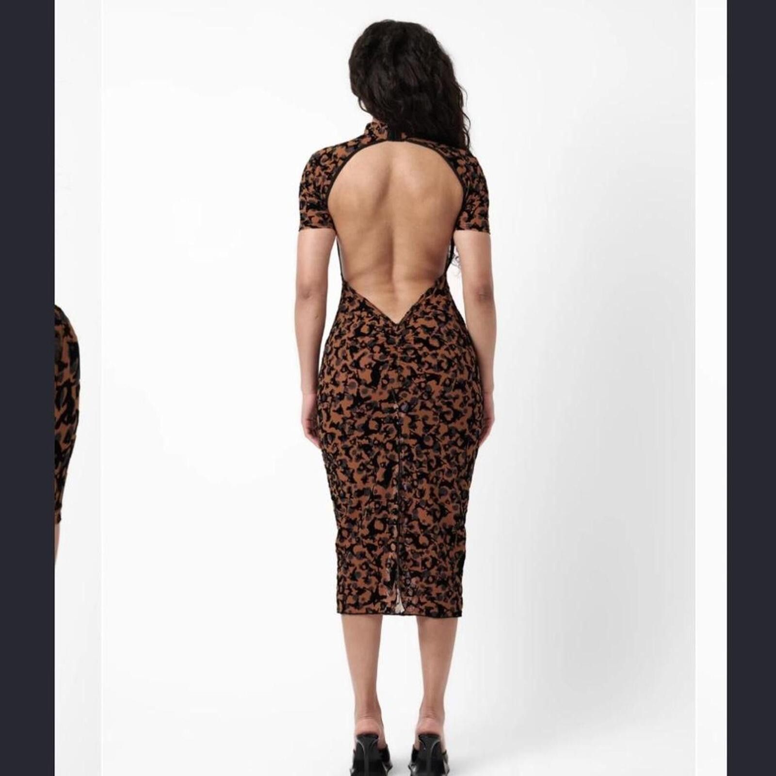 Other Poster Girl - KNOCKOUT DRESS CHESTNUT LEOPARD PRINT Size M / US 6-8 / IT 42-44 - 4 Thumbnail