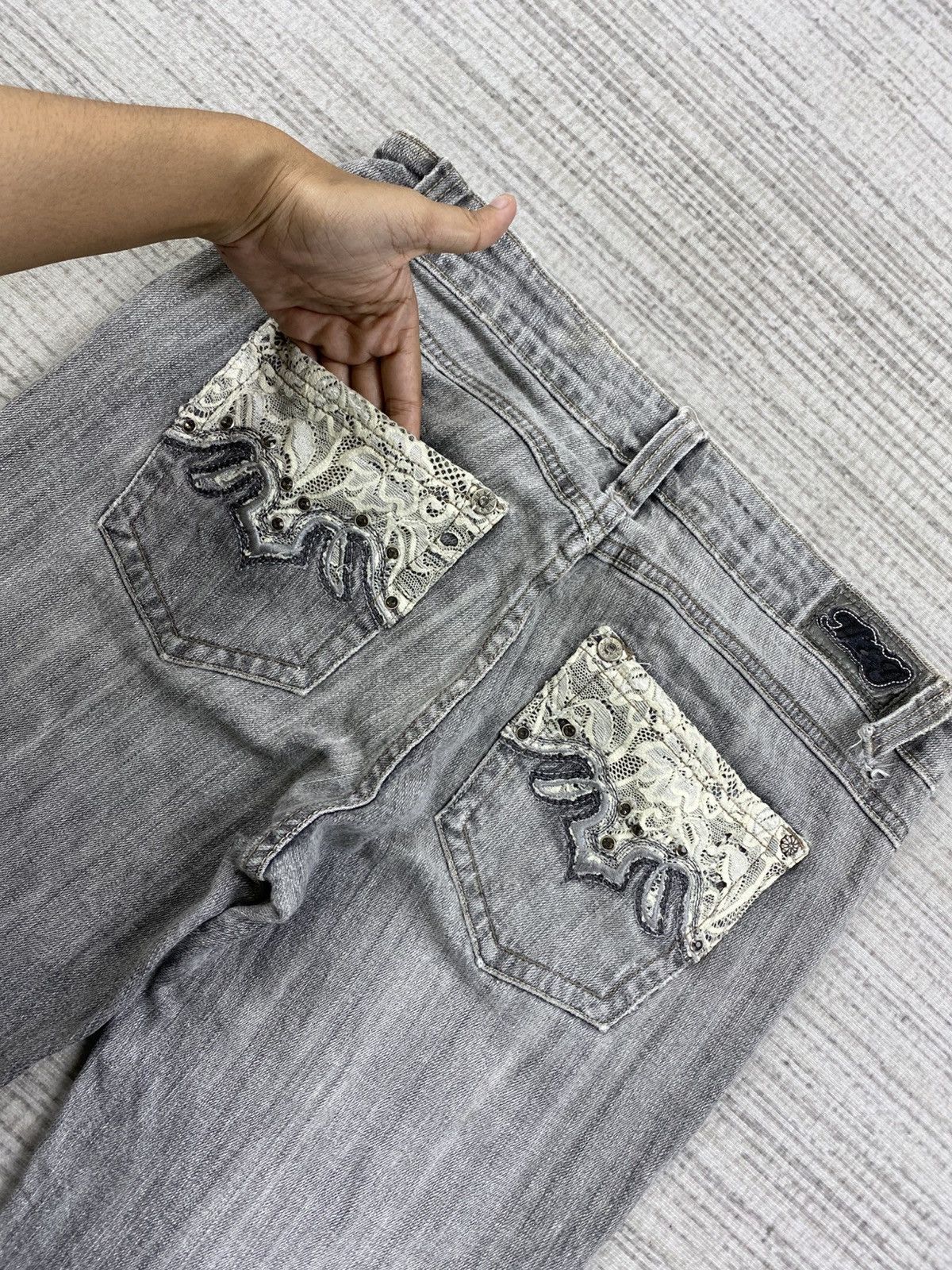 Hysteric Glamour Vintage Flared H&G Grey Wash Denim Pants Size US 31 - 9 Thumbnail