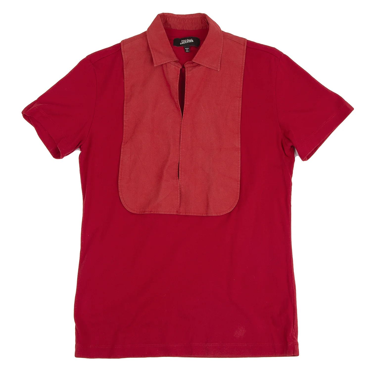 Jean Paul Gaultier Red Polo Shirt with Shirt Docking, Size S Size US S / EU 44-46 / 1 - 1 Thumbnail
