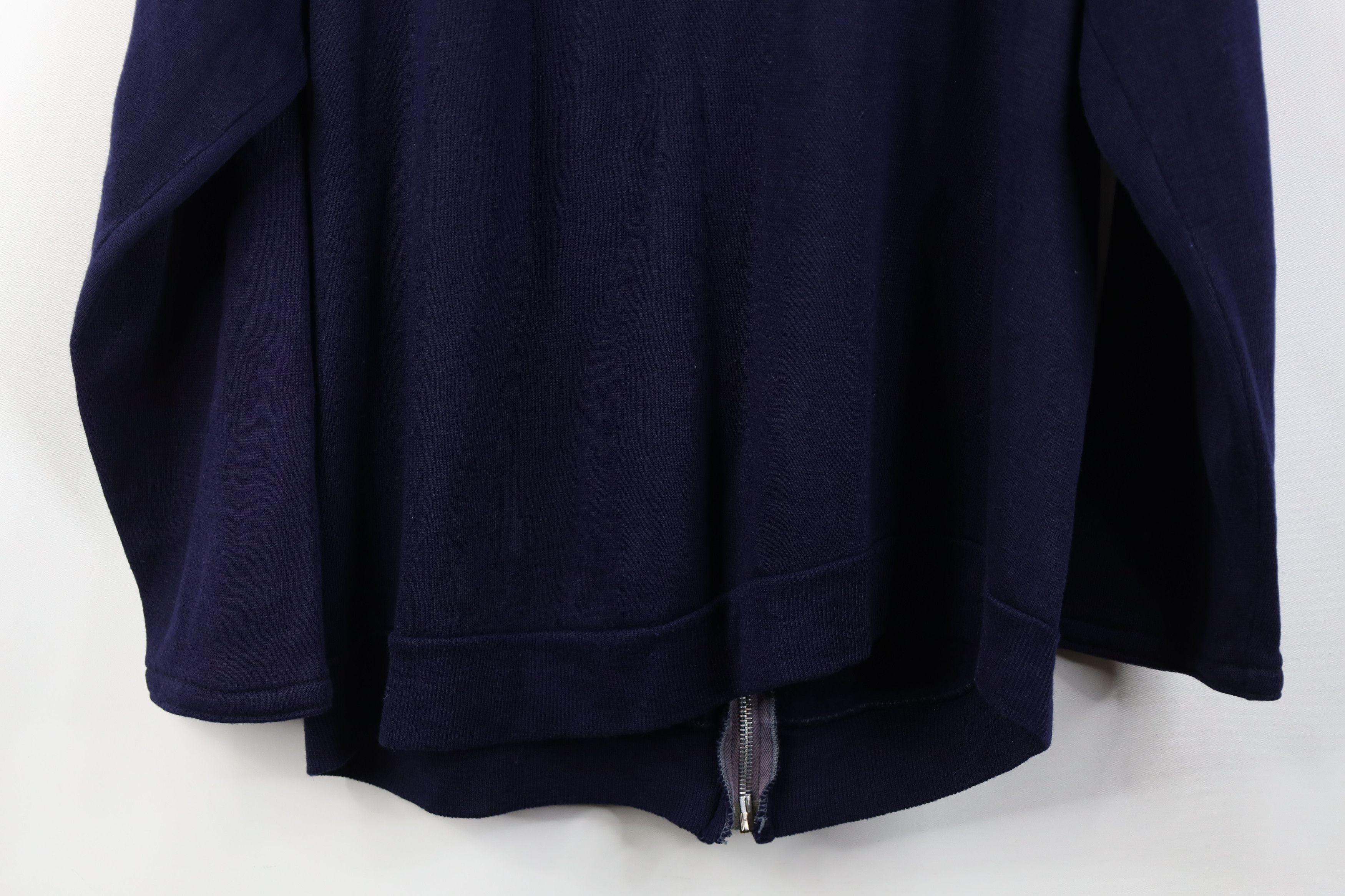Vintage Vintage 70s Streetwear Blank Full Zip Sweatshirt Blue USA Size M / US 6-8 / IT 42-44 - 15 Thumbnail