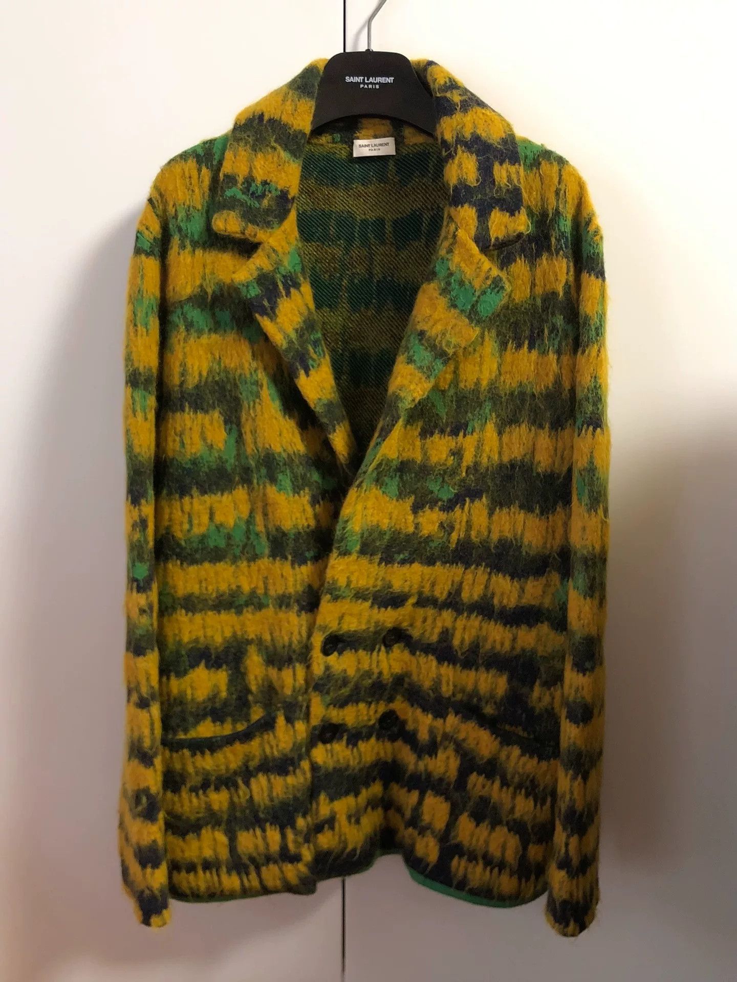 Saint Laurent Paris saint laurent striped mohair cardigan sweater Size US M / EU 48-50 / 2 - 1 Thumbnail