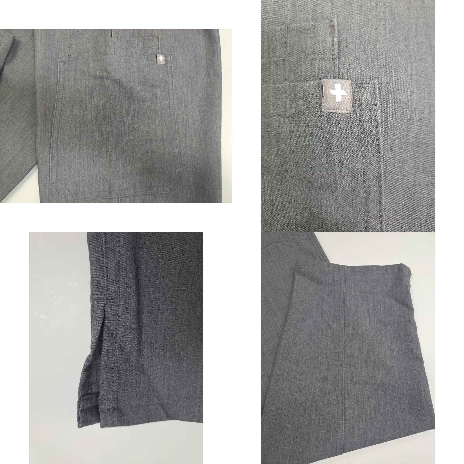 Vintage FIGS Womens T21004 Grey Cargo Scrub Pants Small 30" Inseam Womens Grey Cargo Scrub Pants Size 28" / US 6 / IT 42 - 8 Thumbnail