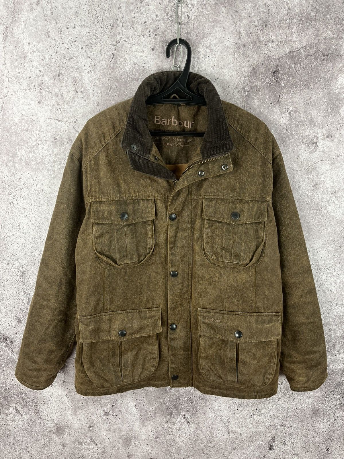 Barbour Weather-Worked Utility Jacket Brown Size L