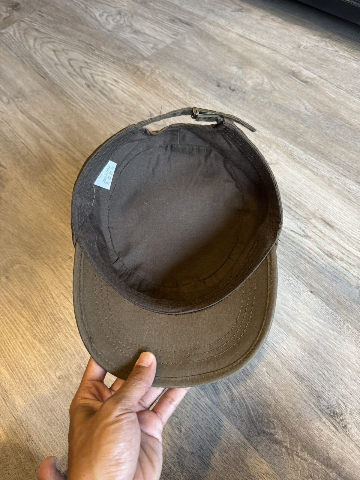 Japanese Brand DISTRESSED STUDDED BROWN DIAMOND STYLE COMMANDO CAP Size ONE SIZE - 6 Thumbnail