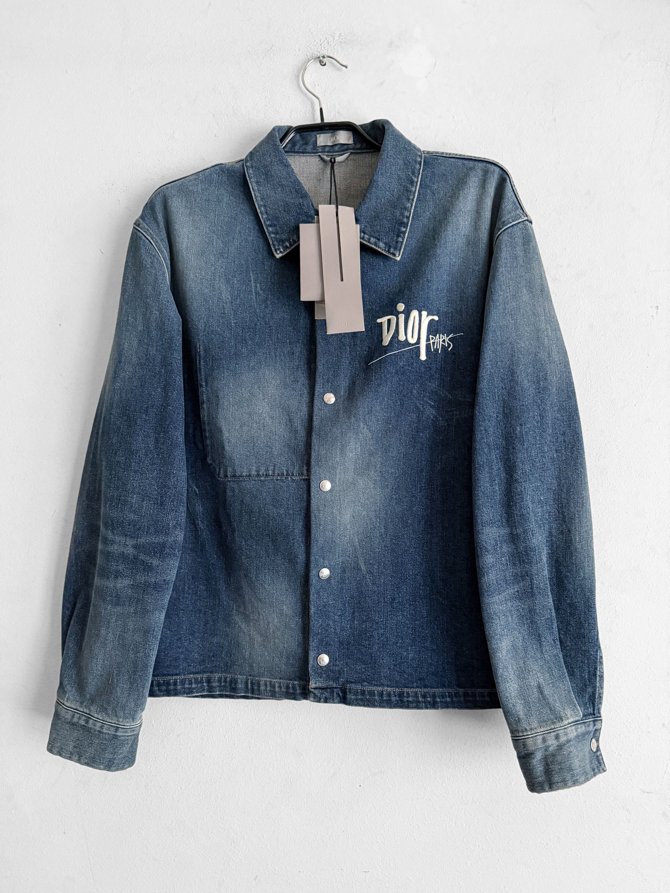 Dior × Stussy Embroidered Skull Bee Denim Jacket Size US M / EU 48-50 / 2 - 2 Thumbnail