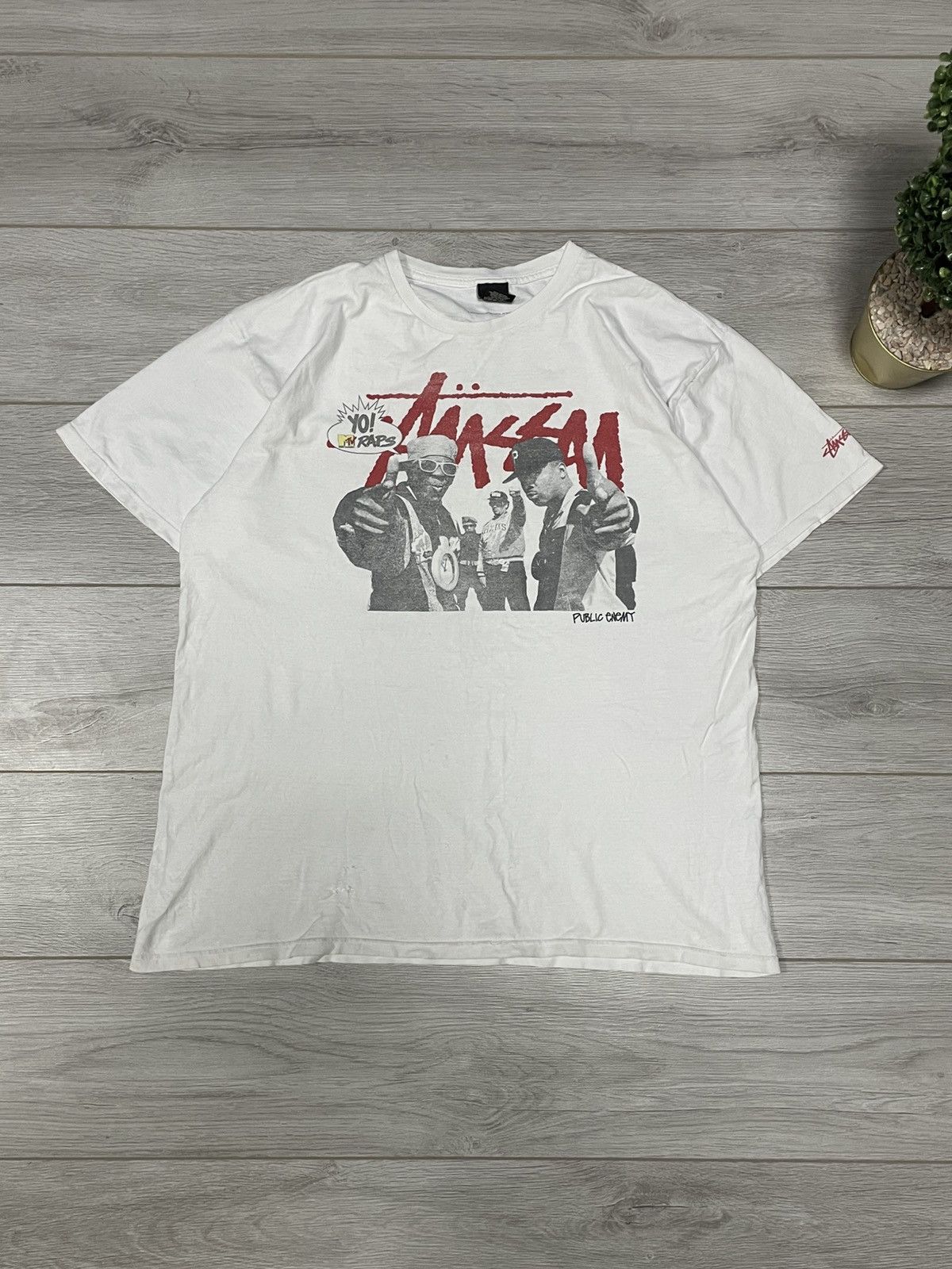 Mtv × Public Enemy × Stussy Rare 2013 Stussy Public Enemy Yo! MTV Raps Tee Crazy Tupac Size US XL / EU 56 / 4 - 1 Thumbnail