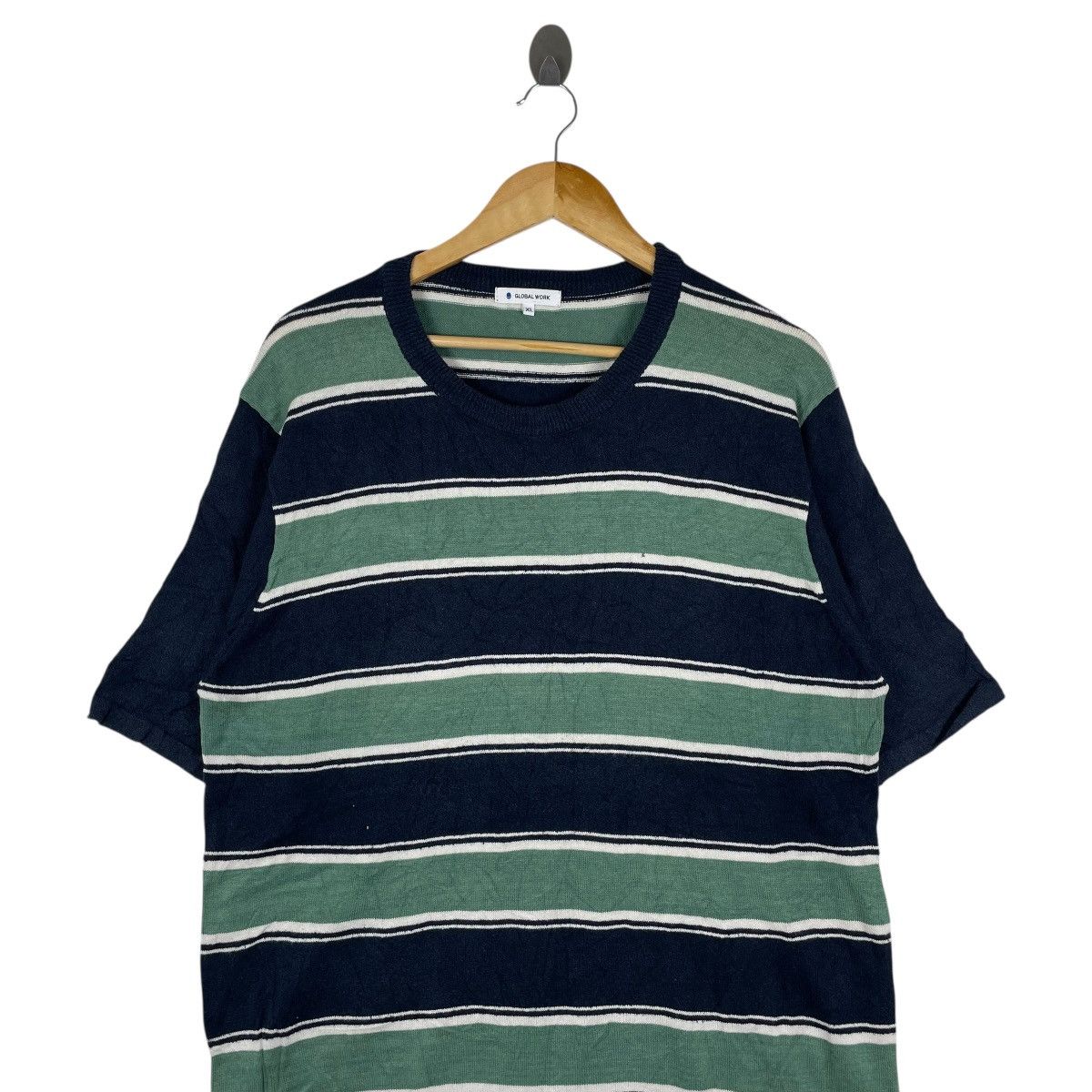 Global Work Global Work Japan Stripe Knitwear Shirt Size US XL / EU 56 / 4 - 2 Thumbnail