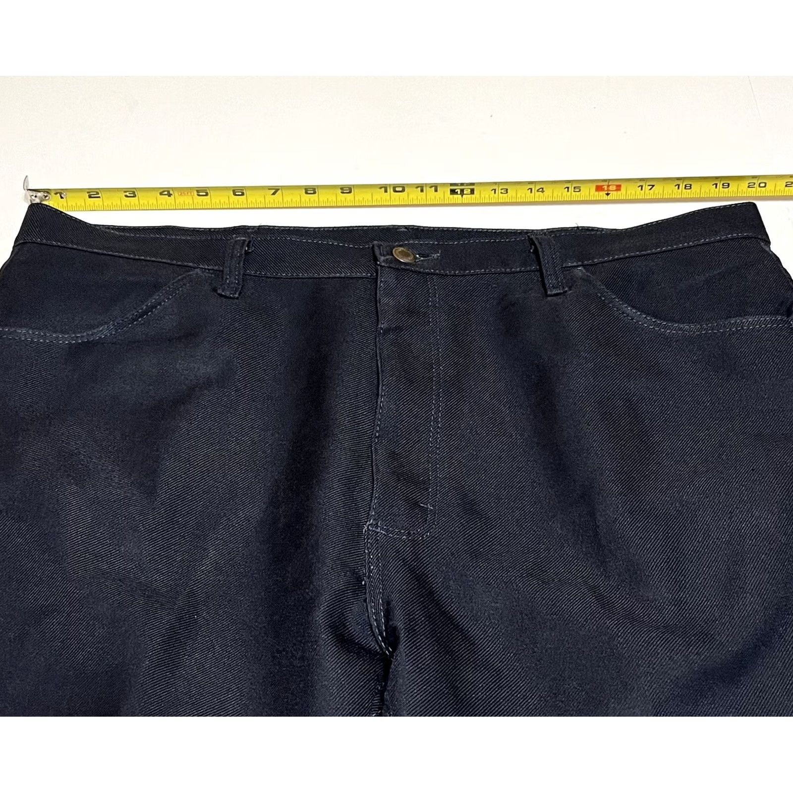 Wrangler VINTAGE Wrangler Wrangler Wrancher Pants Mens 40x28 Blue Polyester 5-Pocket Dress Straight Waist 40 Inseam 28 Pattern Solid Cap URL Size US 40 / EU 56 - 3 Thumbnail