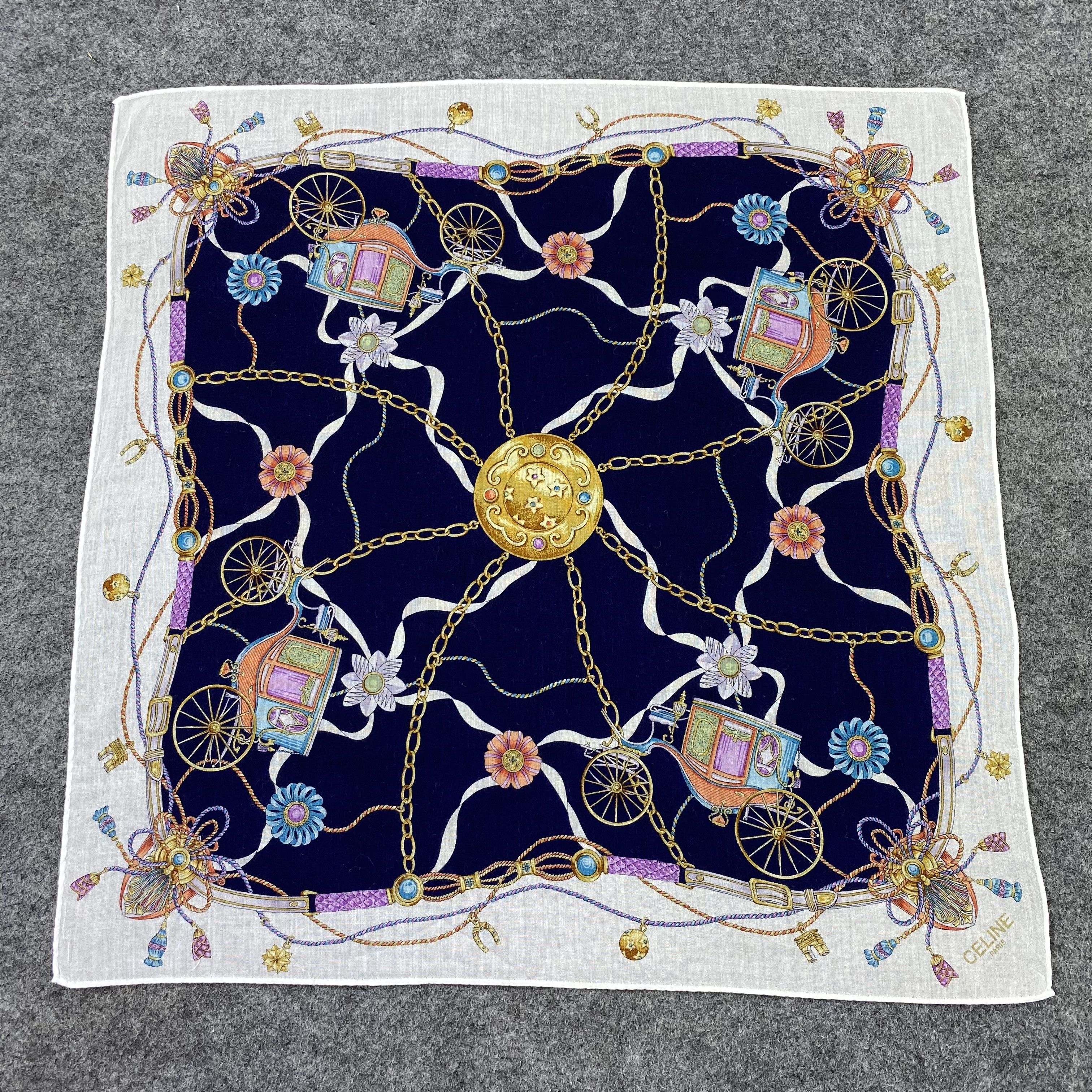 Celine × Vintage Celine Handkerchief / Bandana / Neckerchief / Headscarf-B952 Size ONE SIZE - 3 Thumbnail
