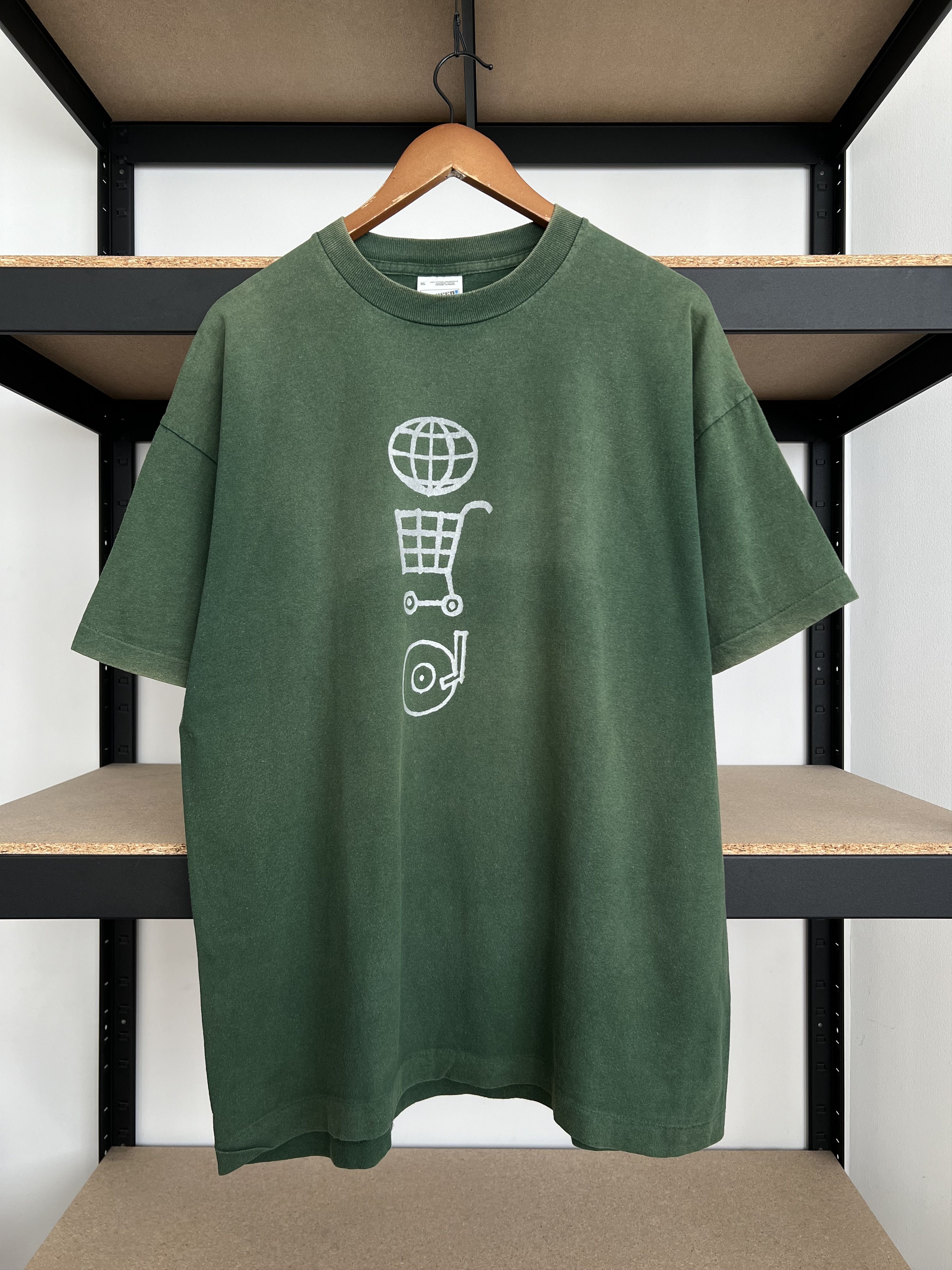 Vintage 1997 U2 Popmart Tour Rock Band Faded Green T-shirt